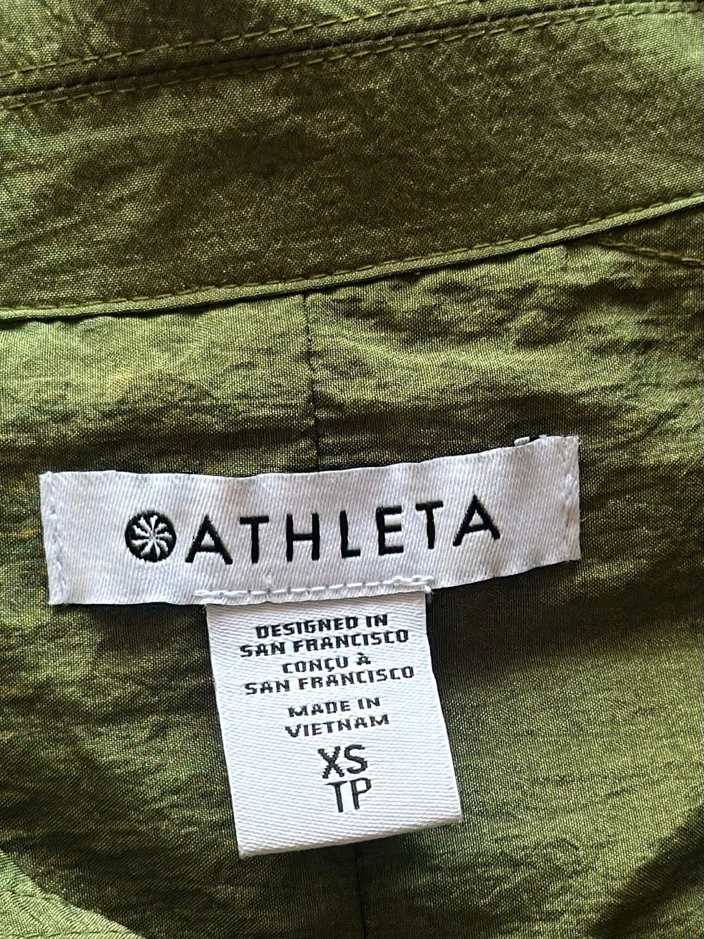 Athleta Olive Green Lightweight Shirt Jacket - Picture 5 of 6